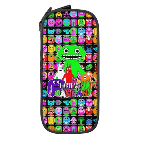 YINGD Garten of Banban Federmäppchen mit großem Fassungsvermögen, ästhetisches Stiftetui, Schulbedarf, Organizer, mehrere Fächer, Schwarz , 21x10.5x5cm, Taschen-Organizer von YINGD