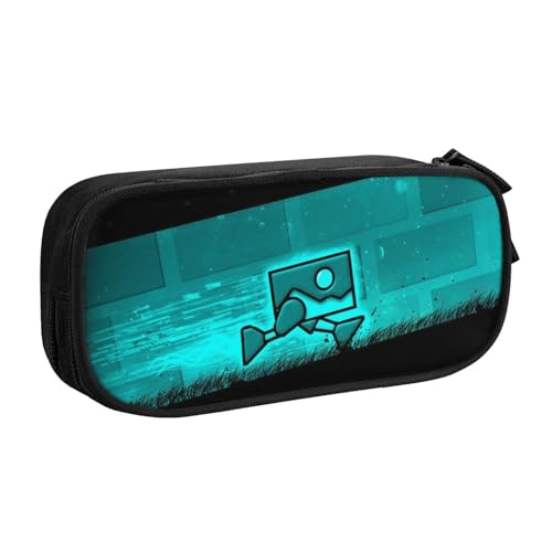 YINGD Geometrie Dash Federmäppchen Roboter Große Kapazität Federmäppchen Doppelschicht Stifttasche Schule Schreibwaren Tasche Organizer Bürobedarf für Kinder Erwachsene, mehrfarbig, Europäischer und von YINGD