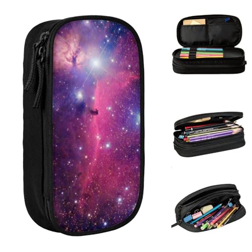 YINGD Geometrie Dash Federmäppchen mit großem Fassungsvermögen, ästhetisches Stifteetui, Schulbedarf, Organizer, mehrere Fächer, Schwarz , 21x10.5x5cm, Taschen-Organizer von YINGD