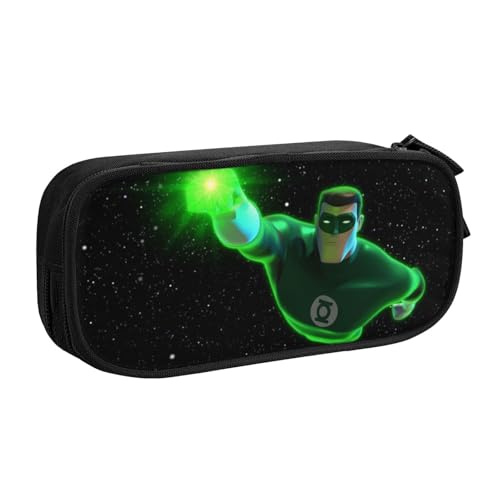 YINGD Green Lantern The Animated Series Federmäppchen für Bastelbedarf – Organizer mit mehreren Fächern für Perlen, Fäden, kleine Werkzeuge, mehrfarbig, Europäischer und amerikanischer Stil, Retro von YINGD