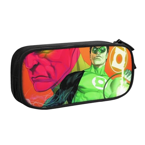 YINGD Green Lantern The Animated Series Federmäppchen für Schreibtisch-Organisation, kompakte Oxford-Tuch-Tasche zum Entwirren von Arbeitsbereichen, Schubladen, mehrfarbig, Europäischer und von YINGD