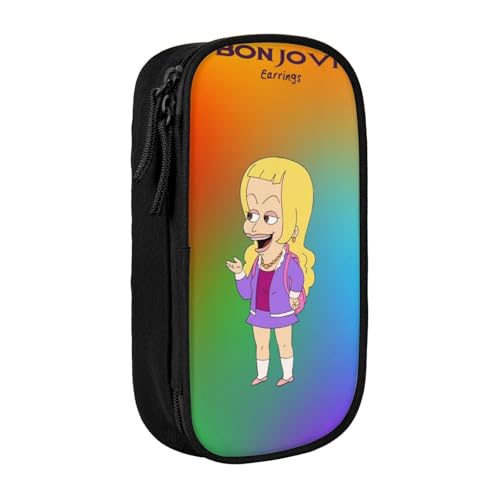 YINGD Große Öffnung Federmäppchen mit doppeltem Reißverschluss, Make-up-Tasche – kompakte Oxford-Tuch-Tasche für Reisen, Fitnessstudio, tägliche Essentials von YINGD