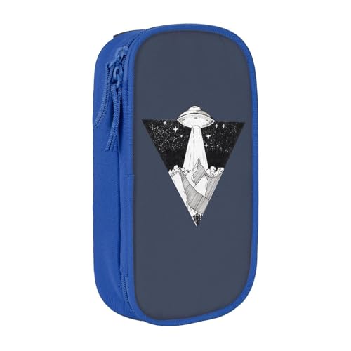 YINGD Großes Federmäppchen, Raumschiff, Bergmuster, Schwarz , 21x10.5x5cm, Taschen-Organizer von YINGD