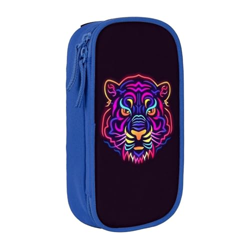 YINGD Großes Federmäppchen, abstraktes Neon-Tiger-Kunstmuster, mehrfarbig, Europäischer und amerikanischer Stil, Retro, modern YINGD Großes Federmäppchen, abstraktes Neon-Tiger-Kunstmuster, mehrfarbig, Europäischer und amerikanischer Stil, Retro, modern von YINGD