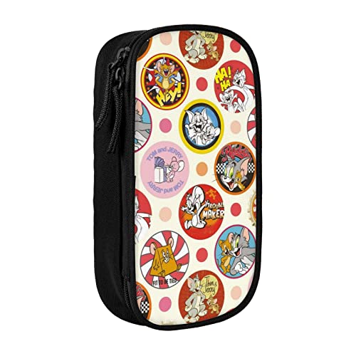 YINGD Großes Federmäppchen, abstraktes Weihnachts-Karomuster, Schwarz , 21x10.5x5cm, Taschen-Organizer von YINGD