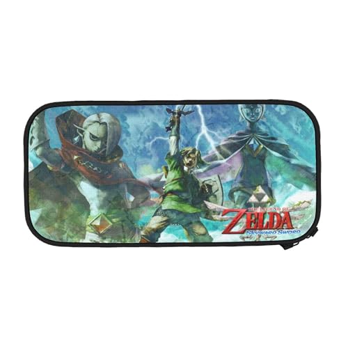 YINGD Großes Federmäppchen, abstraktes Weihnachts-Karomuster, Schwarz , 21x10.5x5cm, Taschen-Organizer von YINGD