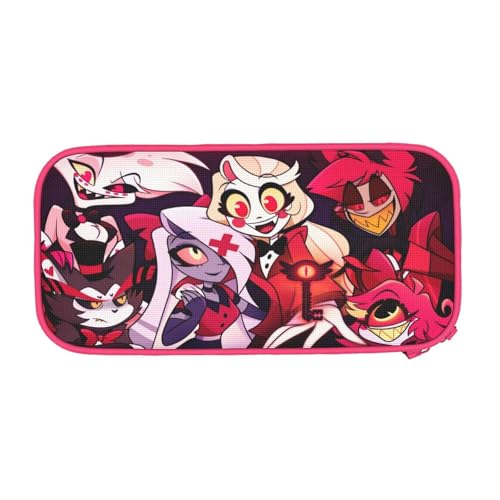 YINGD Hazbin Hotel Federmäppchen mit großem Fassungsvermögen, ästhetisches Stiftetui, Schulbedarf, Organizer, mehrere Fächer, mehrfarbig, Europäischer und amerikanischer Stil, Retro, modern von YINGD