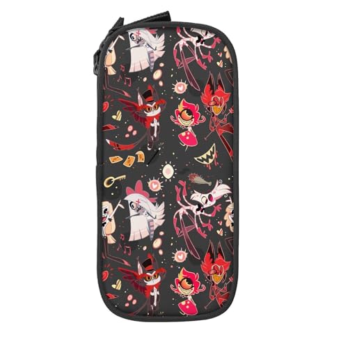 YINGD Hazbin Hotel Federmäppchen mit großem Fassungsvermögen, ästhetisches Stiftetui, Schulbedarf, Organizer, mehrere Fächer, mehrfarbig, Europäischer und amerikanischer Stil, Retro, modern von YINGD