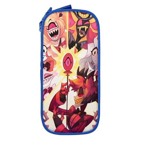YINGD Hazbin Hotel Federmäppchen mit großem Fassungsvermögen, ästhetisches Stiftetui, Schulbedarf, Organizer, mehrere Fächer, mehrfarbig, Europäischer und amerikanischer Stil, Retro, modern von YINGD