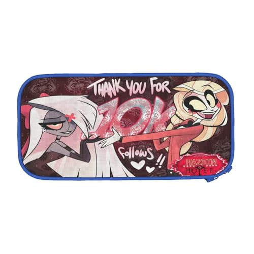 YINGD Hazbin Hotel Federmäppchen mit großem Fassungsvermögen, ästhetisches Stiftetui, Schulbedarf, Organizer, mehrere Fächer von YINGD