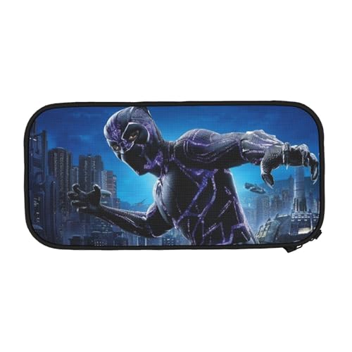 YINGD Hirola Federmäppchen Nightmare Before Christmas Jack und Sally Skelett, große Kapazität, Federmäppchen, Make-up-Stifttasche, Schreibwaren mit doppeltem Reißverschluss, Stifthalter, Schwarz von YINGD