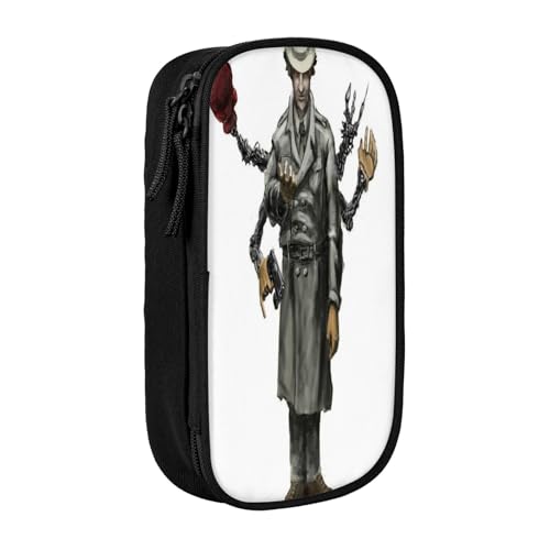 YINGD Inspector Gadget Federmäppchen mit RFID-blockierender Tasche – sicherer Oxford-Tuch-Organizer für Karten, Stifte, Bargeld, mehrfarbig, Europäischer und amerikanischer Stil, Retro, modern von YINGD