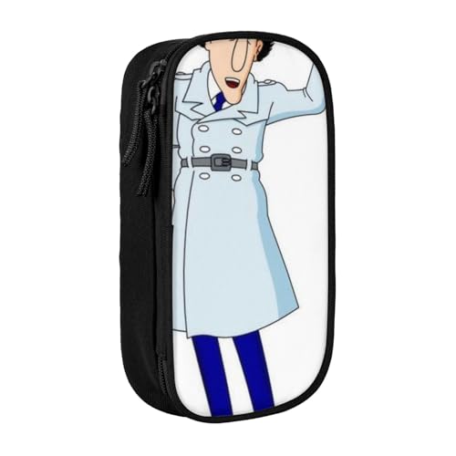 YINGD Inspector Gadget Federmäppchen mit doppeltem Reißverschluss, Make-up-Tasche – kompakte Oxford-Tuch-Tasche für Reisen, Fitnessstudio, tägliche Essentials von YINGD