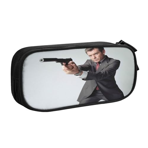 YINGD James Bond Federmäppchen mit RFID-blockierender Tasche – sicherer Oxford-Tuch-Organizer für Karten, Stifte, Bargeld, mehrfarbig, Europäischer und amerikanischer Stil, Retro, modern von YINGD