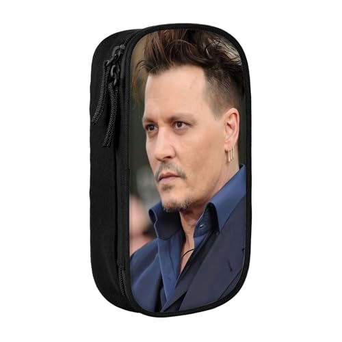 YINGD Johnny Depp Federmäppchen für Musikliebhaber – Oxford-Tuch für Gitarrenplektren, Noten, Stifte (Geschenkidee), mehrfarbig, Europäischer und amerikanischer Stil, Retro, modern von YINGD