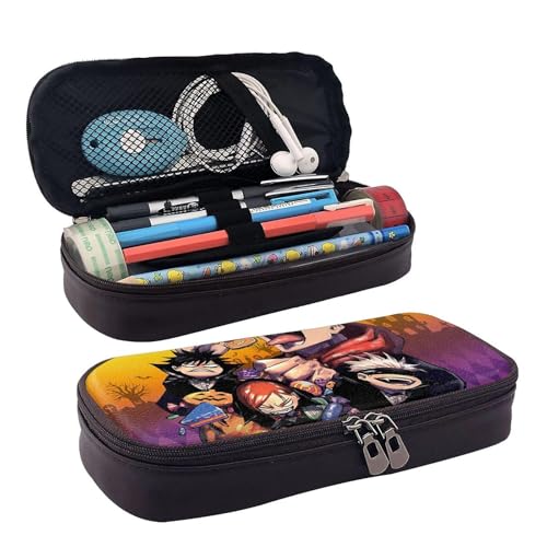 YINGD Jujutsu Kaisen Anime Federmäppchen, braunes Leder, Stiftetasche, Schüler-Schreibwaren e, mehrfarbig, Europäischer und amerikanischer Stil, Retro, modern von YINGD