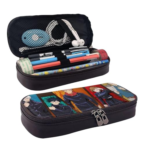 YINGD Jujutsu Kaisen Season Federmäppchen, braunes Leder, Stiftetasche, für Studenten, Schreibwaren, Organizer, für Schule, Bürobedarf für Kinder, Teenager, Erwachsene, mehrfarbig, Europäischer und YINGD Jujutsu Kaisen Season Federmäppchen, braunes Leder, Stiftetasche, für Studenten, Schreibwaren, Organizer, für Schule, Bürobedarf für Kinder, Teenager, Erwachsene, mehrfarbig, Europäischer und von YINGD