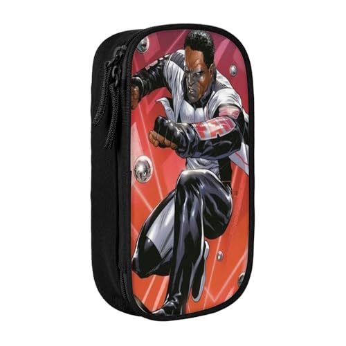 YINGD Justice League Unlimited Federmäppchen für Kinder und Erwachsene, strapazierfähiges Polyester mit 5 Stifthaltern und Netz-Organizer (waschbar) von YINGD