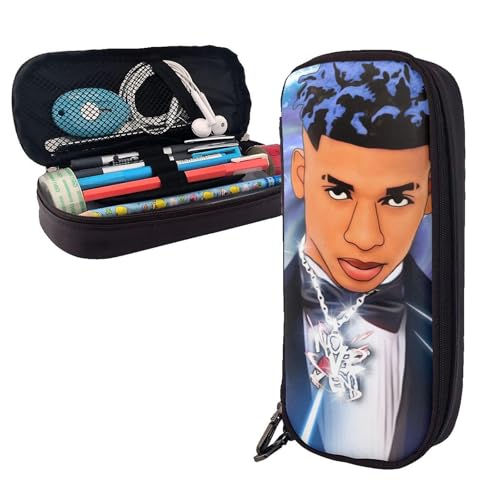 YINGD NLE Choppa-Leder-Federmäppchen, braunes Federmäppchen, Organizer, für Kinder, Teenager, Erwachsene, für Schule, Bürobedarf, Schwarz , 21x10.5x5cm, Taschen-Organizer YINGD NLE Choppa-Leder-Federmäppchen, braunes Federmäppchen, Organizer, für Kinder, Teenager, Erwachsene, für Schule, Bürobedarf, Schwarz , 21x10.5x5cm, Taschen-Organizer von YINGD