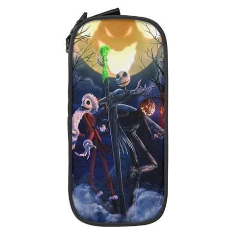YINGD Nightmare Before Christmas Federmäppchen, großes Fassungsvermögen, ästhetischer Reißverschluss, Federmäppchen, Schulbedarf für Studenten, Büro, S YINGD Nightmare Before Christmas Federmäppchen, großes Fassungsvermögen, ästhetischer Reißverschluss, Federmäppchen, Schulbedarf für Studenten, Büro, S von YINGD