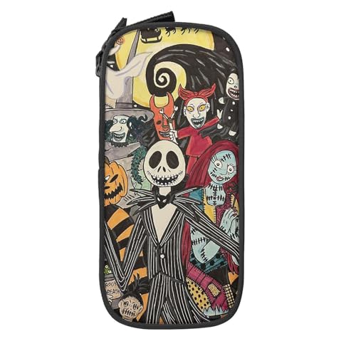 YINGD Nightmare Before Christmas Federmäppchen, großes Fassungsvermögen, ästhetischer Reißverschluss, Federmäppchen, Schulbedarf für Studenten, Büro, S YINGD Nightmare Before Christmas Federmäppchen, großes Fassungsvermögen, ästhetischer Reißverschluss, Federmäppchen, Schulbedarf für Studenten, Büro, S von YINGD