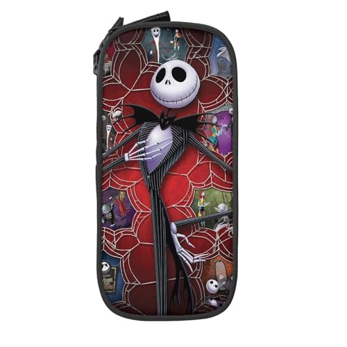 YINGD Nightmare Before Christmas Federmäppchen, großes Fassungsvermögen, ästhetischer Reißverschluss, Federmäppchen, Schulbedarf für Studenten, Büro, S von YINGD