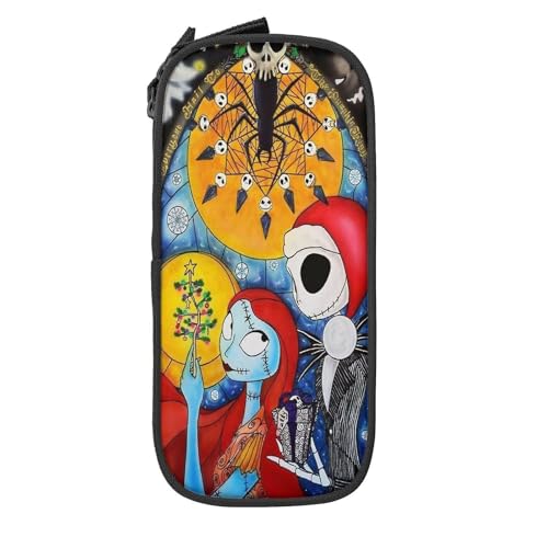 YINGD Nightmare Before Christmas Federmäppchen, großes Fassungsvermögen, ästhetischer Reißverschluss, Federmäppchen, Schulbedarf für Studenten, Büro, S von YINGD