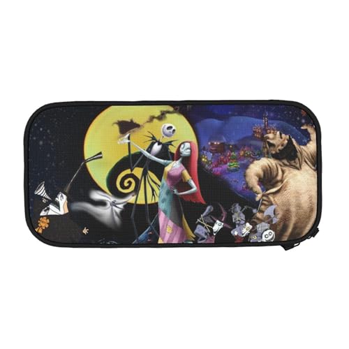 YINGD Nightmare Before Christmas Federmäppchen, großes Fassungsvermögen, ästhetischer Reißverschluss, Federmäppchen, Schulbedarf für Studenten, Büro, S YINGD Nightmare Before Christmas Federmäppchen, großes Fassungsvermögen, ästhetischer Reißverschluss, Federmäppchen, Schulbedarf für Studenten, Büro, S von YINGD