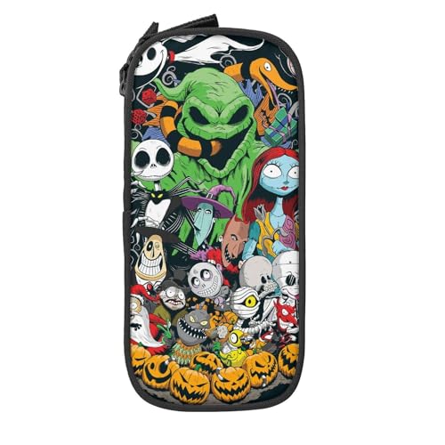 YINGD Nightmare Before Christmas Federmäppchen, großes Fassungsvermögen, ästhetischer Reißverschluss, Federmäppchen, Schulbedarf für Studenten, Büro, S YINGD Nightmare Before Christmas Federmäppchen, großes Fassungsvermögen, ästhetischer Reißverschluss, Federmäppchen, Schulbedarf für Studenten, Büro, S von YINGD