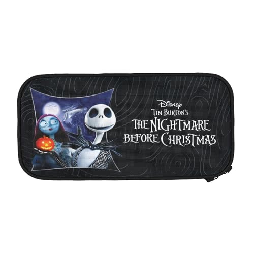 YINGD Nightmare Before Christmas Federmäppchen, großes Fassungsvermögen, ästhetischer Reißverschluss, Federmäppchen, Schulbedarf für Studenten, Büro, S YINGD Nightmare Before Christmas Federmäppchen, großes Fassungsvermögen, ästhetischer Reißverschluss, Federmäppchen, Schulbedarf für Studenten, Büro, S von YINGD