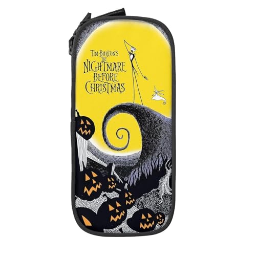 YINGD Nightmare Before Christmas Federmäppchen, großes Fassungsvermögen, ästhetischer Reißverschluss, Federmäppchen, Schulbedarf für Studenten, Büro, S YINGD Nightmare Before Christmas Federmäppchen, großes Fassungsvermögen, ästhetischer Reißverschluss, Federmäppchen, Schulbedarf für Studenten, Büro, S von YINGD