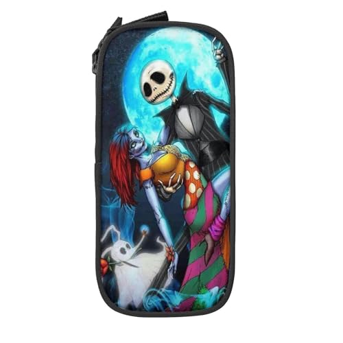 YINGD Nightmare Before Christmas Federmäppchen, großes Fassungsvermögen, ästhetischer Reißverschluss, Federmäppchen, Schulbedarf für Studenten, Büro, S YINGD Nightmare Before Christmas Federmäppchen, großes Fassungsvermögen, ästhetischer Reißverschluss, Federmäppchen, Schulbedarf für Studenten, Büro, S von YINGD