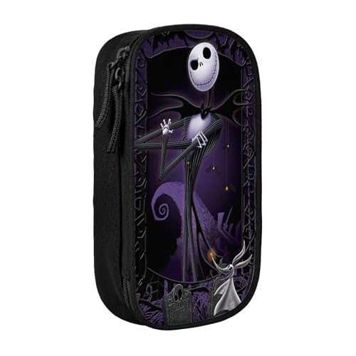 YINGD Nightmare Before Christmas Federmäppchen mit großem Fassungsvermögen, wasserdicht und langlebig, Federmäppchen, Reißverschluss, Organizer-Box, mehrfarbig, Europäischer und amerikanischer Stil YINGD Nightmare Before Christmas Federmäppchen mit großem Fassungsvermögen, wasserdicht und langlebig, Federmäppchen, Reißverschluss, Organizer-Box, mehrfarbig, Europäischer und amerikanischer Stil von YINGD