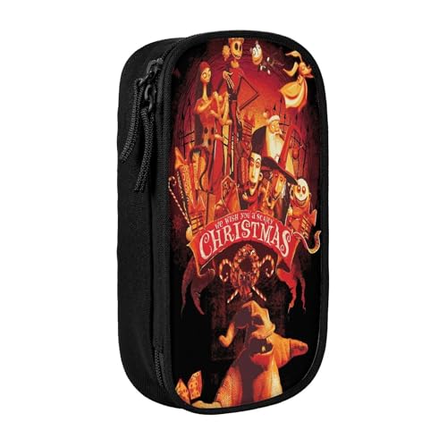 YINGD Nightmare Before Christmas Federmäppchen mit großem Fassungsvermögen, wasserdicht und langlebig, Federmäppchen, Reißverschluss, Organizer-Box, mehrfarbig, Europäischer und amerikanischer Stil YINGD Nightmare Before Christmas Federmäppchen mit großem Fassungsvermögen, wasserdicht und langlebig, Federmäppchen, Reißverschluss, Organizer-Box, mehrfarbig, Europäischer und amerikanischer Stil von YINGD