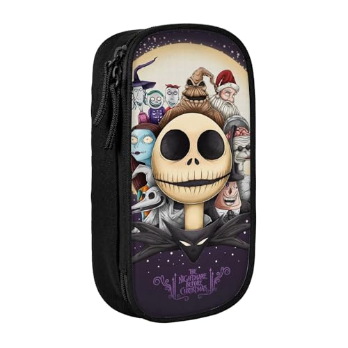 YINGD Nightmare Before Christmas Federmäppchen mit großem Fassungsvermögen, wasserdicht und langlebig, Federmäppchen, Reißverschluss, Organizer-Box, mehrfarbig, Europäischer und amerikanischer Stil YINGD Nightmare Before Christmas Federmäppchen mit großem Fassungsvermögen, wasserdicht und langlebig, Federmäppchen, Reißverschluss, Organizer-Box, mehrfarbig, Europäischer und amerikanischer Stil von YINGD