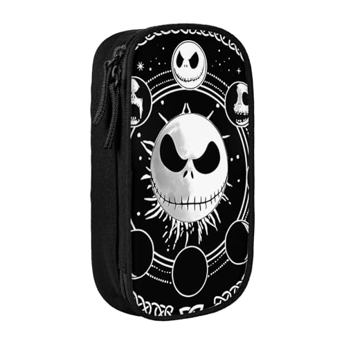 YINGD Nightmare Before Christmas Federmäppchen mit großem Fassungsvermögen, wasserdicht und langlebig, Federmäppchen, Reißverschluss, Organizer-Box von YINGD