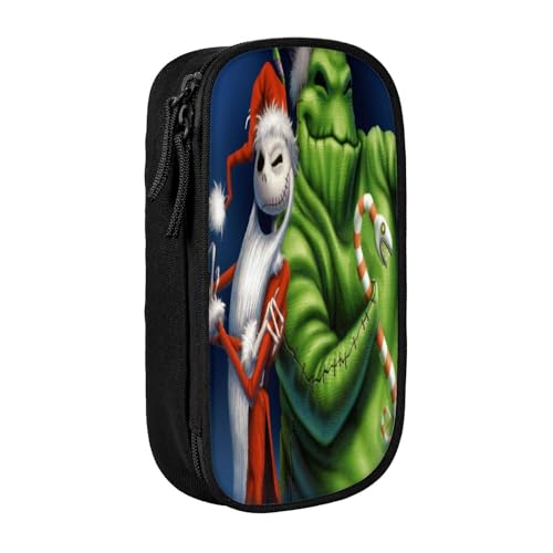 YINGD Nightmare Before Christmas Federmäppchen mit großem Fassungsvermögen, wasserdicht und langlebig, Federmäppchen, Reißverschluss, Organizer-Box YINGD Nightmare Before Christmas Federmäppchen mit großem Fassungsvermögen, wasserdicht und langlebig, Federmäppchen, Reißverschluss, Organizer-Box von YINGD