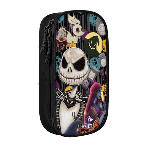 YINGD Nightmare Before Christmas Federmäppchen mit großem Fassungsvermögen, wasserdicht und langlebig, Federmäppchen, Reißverschluss, Organizer-Box YINGD Nightmare Before Christmas Federmäppchen mit großem Fassungsvermögen, wasserdicht und langlebig, Federmäppchen, Reißverschluss, Organizer-Box von YINGD
