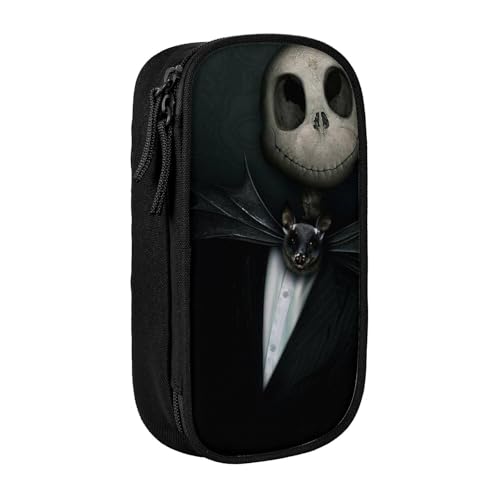 YINGD Nightmare Before Christmas Federmäppchen mit großem Fassungsvermögen, wasserdicht und langlebig, Federmäppchen, Reißverschluss, Organizer-Box von YINGD