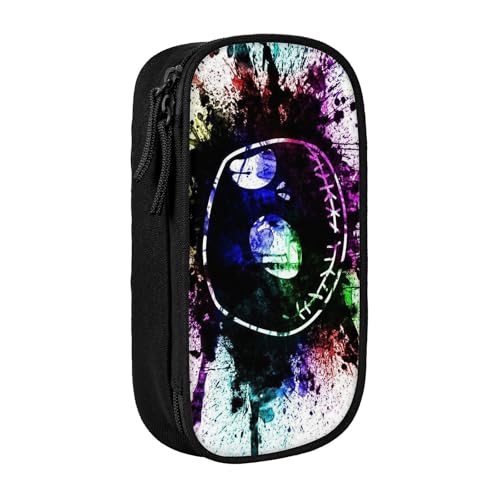 YINGD Nightmare Before Christmas Federmäppchen mit großem Fassungsvermögen, wasserdicht und langlebig, Federmäppchen, Reißverschluss, Organizer-Box von YINGD