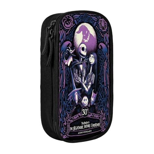 YINGD Nightmare Before Christmas Federmäppchen mit großem Fassungsvermögen, wasserdicht und langlebig, Federmäppchen, Reißverschluss, Organizer-Box YINGD Nightmare Before Christmas Federmäppchen mit großem Fassungsvermögen, wasserdicht und langlebig, Federmäppchen, Reißverschluss, Organizer-Box von YINGD