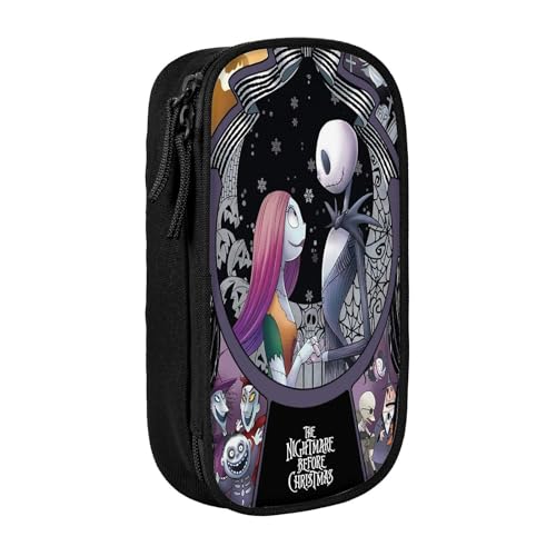 YINGD Nightmare Before Christmas Federmäppchen mit großem Fassungsvermögen, wasserdicht und langlebig, Federmäppchen, Reißverschluss, Organizer-Box YINGD Nightmare Before Christmas Federmäppchen mit großem Fassungsvermögen, wasserdicht und langlebig, Federmäppchen, Reißverschluss, Organizer-Box von YINGD