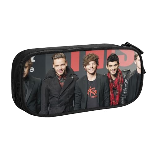 YINGD One Direction Federmäppchen für Studenten, mehrlagiges Reißverschluss-Design, passend für Notizbücher, Stifte, Taschenrechner, mehrfarbig, Europäischer und amerikanischer Stil, Retro, modern von YINGD