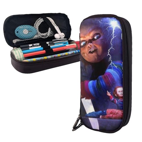 YINGD Play Child Chucky Federmäppchen, braunes Leder, Stiftetasche, Schüler-Schreibwaren, EEN, mehrfarbig, Europäischer und amerikanischer Stil, Retro, modern von YINGD