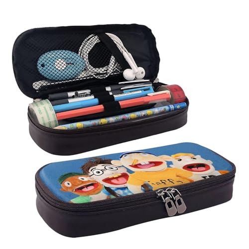 YINGD Puppets SML Jeffy Federmäppchen, braunes Leder, Stiftetasche, für Studenten, Schreibwaren, Organizer, für Schule, Bürobedarf für Kinder, Teenager, Erwachsene YINGD Puppets SML Jeffy Federmäppchen, braunes Leder, Stiftetasche, für Studenten, Schreibwaren, Organizer, für Schule, Bürobedarf für Kinder, Teenager, Erwachsene von YINGD