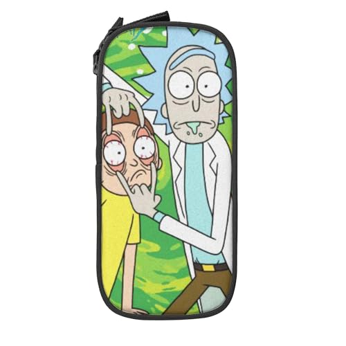 YINGD Rick and Morty Federmäppchen, Anime-Federmäppchen, Make-up-Tasche, großes Fassungsvermögen, Reißverschluss, Kosmetiktasche, doppellagige Aufbewahrung, Stifttasche, mehrfarbig, Europäischer und YINGD Rick and Morty Federmäppchen, Anime-Federmäppchen, Make-up-Tasche, großes Fassungsvermögen, Reißverschluss, Kosmetiktasche, doppellagige Aufbewahrung, Stifttasche, mehrfarbig, Europäischer und von YINGD