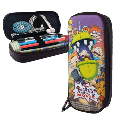 YINGD Rugrats Federmäppchen aus Leder, für Schüler, Schreibwaren, Organizer für Kinder, Teenager, Erwachsene, für Schule, Bürobedarf, Braun, mehrfarbig, Europäischer und amerikanischer Stil, Retro YINGD Rugrats Federmäppchen aus Leder, für Schüler, Schreibwaren, Organizer für Kinder, Teenager, Erwachsene, für Schule, Bürobedarf, Braun, mehrfarbig, Europäischer und amerikanischer Stil, Retro von YINGD