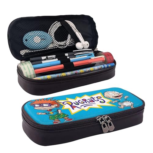 YINGD Rugrats Leder-Federmäppchen, braunes Federmäppchen, Organizer, für Kinder, Teenager, Erwachsene, für Schule, Bürobedarf, mehrfarbig, Europäischer und amerikanischer Stil, Retro, modern YINGD Rugrats Leder-Federmäppchen, braunes Federmäppchen, Organizer, für Kinder, Teenager, Erwachsene, für Schule, Bürobedarf, mehrfarbig, Europäischer und amerikanischer Stil, Retro, modern von YINGD