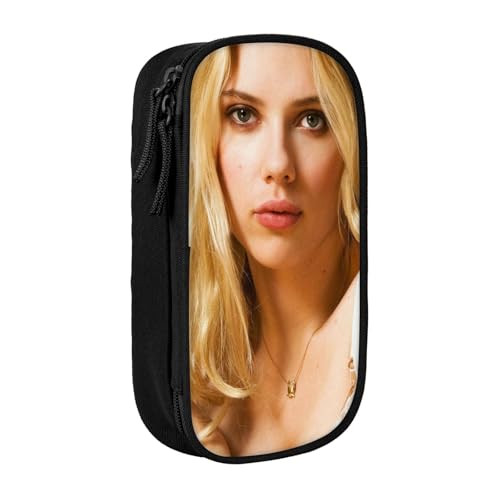 YINGD Scarlett Johansson Federmäppchen für Studenten, mehrlagiges Reißverschluss-Design, passend für Notizbücher, Stifte, Taschenrechner, mehrfarbig, Europäischer und amerikanischer Stil, Retro von YINGD