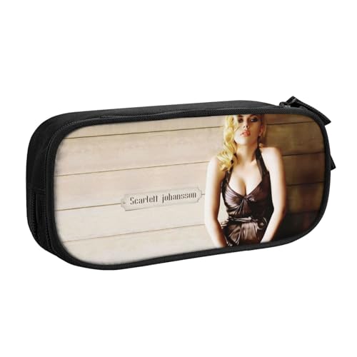 YINGD Scarlett Johansson Federmäppchen mit abnehmbarem Riemen – Oxford-Tuch mit mehreren Fächern für Stifte, Werkzeuge, Kosmetik, mehrfarbig, Europäischer und amerikanischer Stil, Retro, modern von YINGD